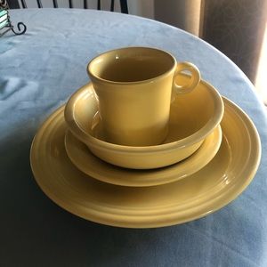 Fiestaware retired yellow dish set!